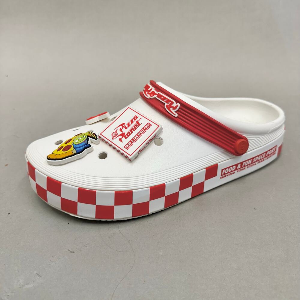 Crocs Toy Story Pizza Planet Off-Court Clog‎ Men's size 8 Women's 10